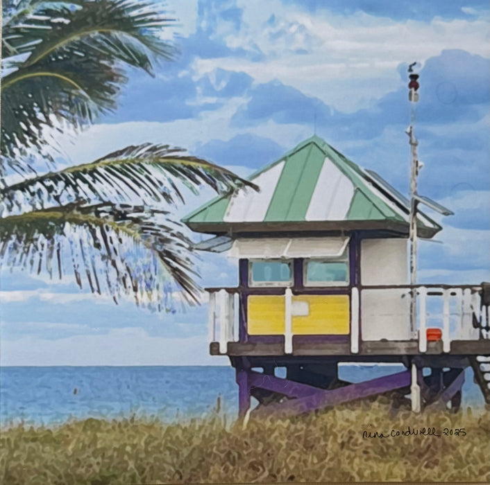 delray beach mixed-media print