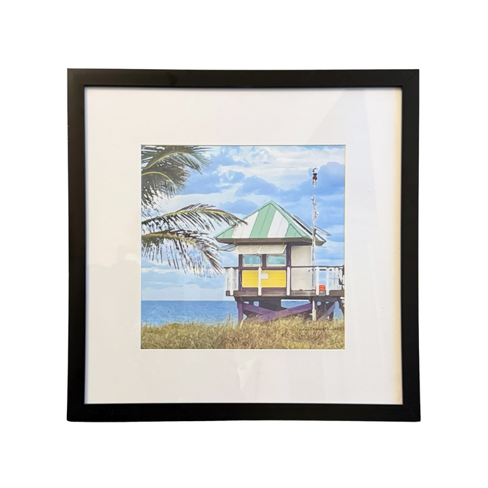 delray beach mixed-media print