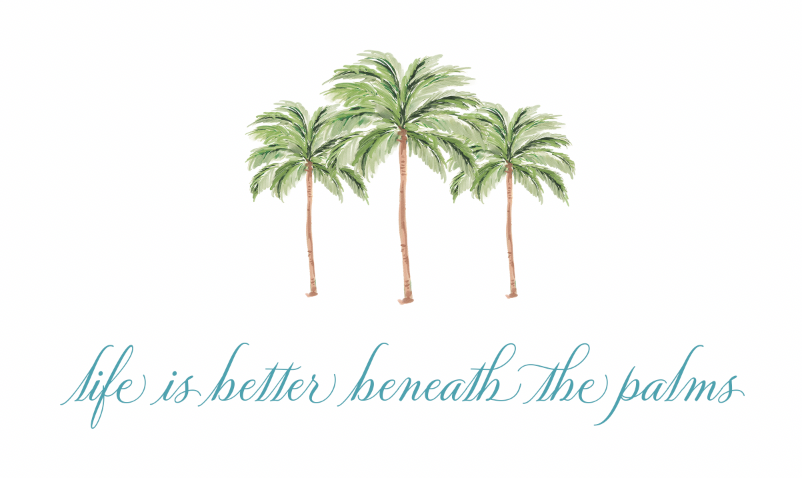 palm tree notepad