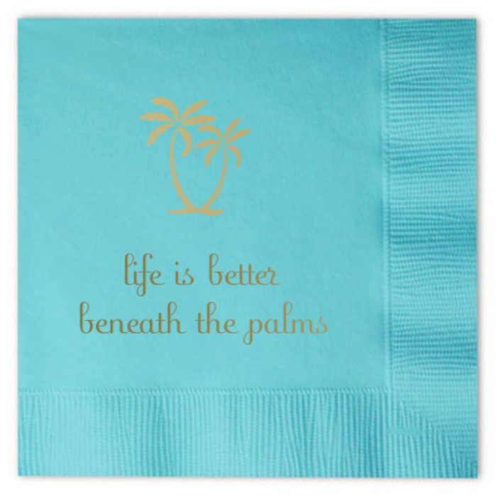 "beneath the palms" boxed napkins