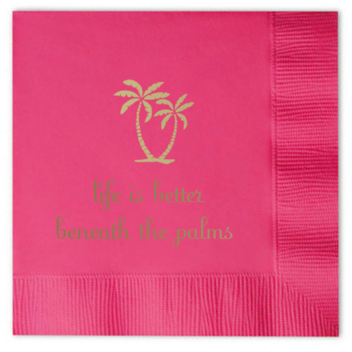 "beneath the palms" boxed napkins