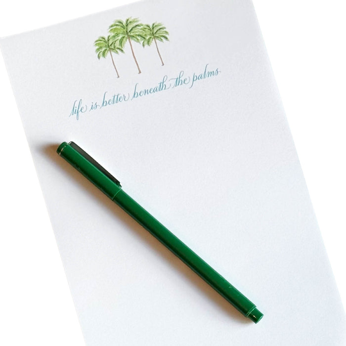 palm tree notepad